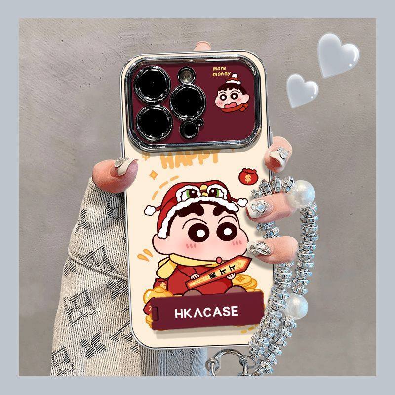 大视窗发财小新适用苹果17手机壳iPhone16/15PROMAX新款华为PURA80可爱NOVA14创意MATE60防摔VIVO小米OPPOK90