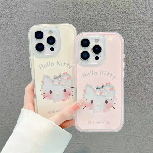 花朵碎花猫咪适用苹果手机壳