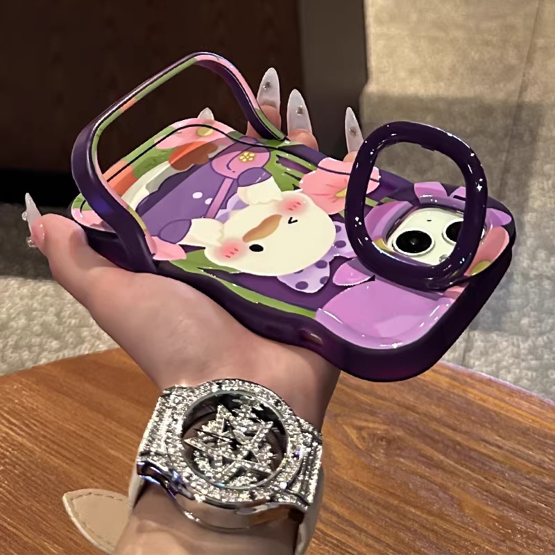 涂鸦春日鸭鸭适用苹果手机壳