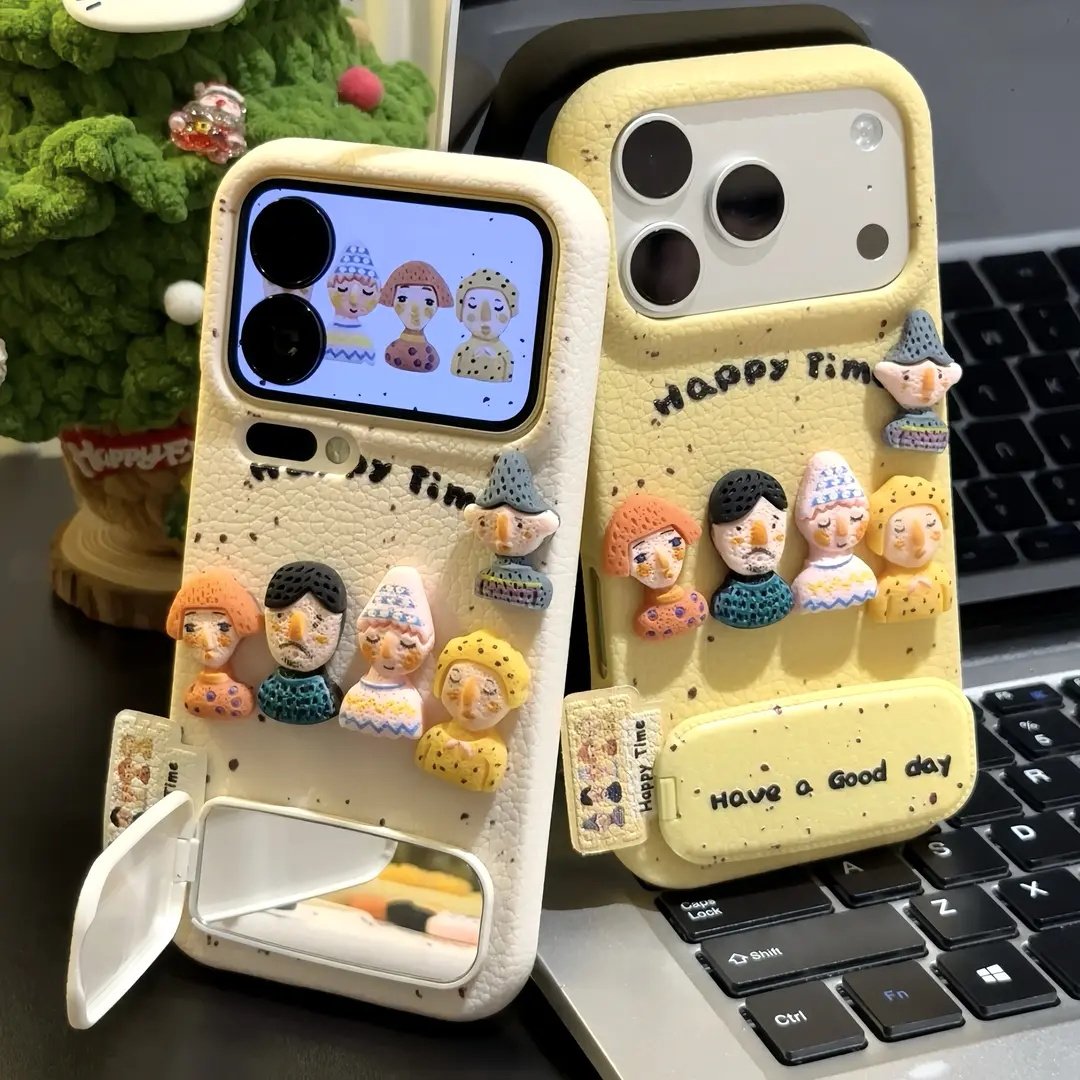 立体卡通人偶支架适用苹果17手机壳iPhone16/15PROM