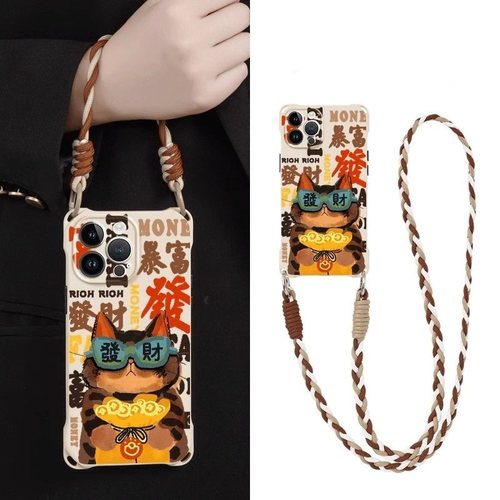 美拉德发财猫适用苹果手机壳