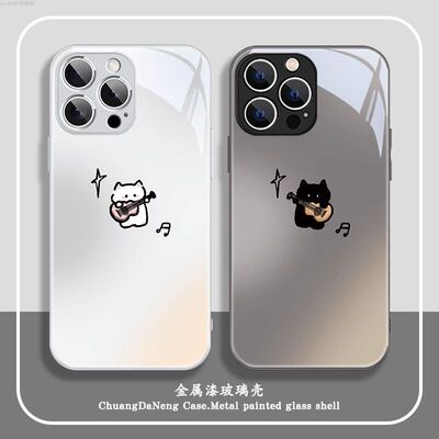 情侣黑白猫咪适用VIVO手机壳