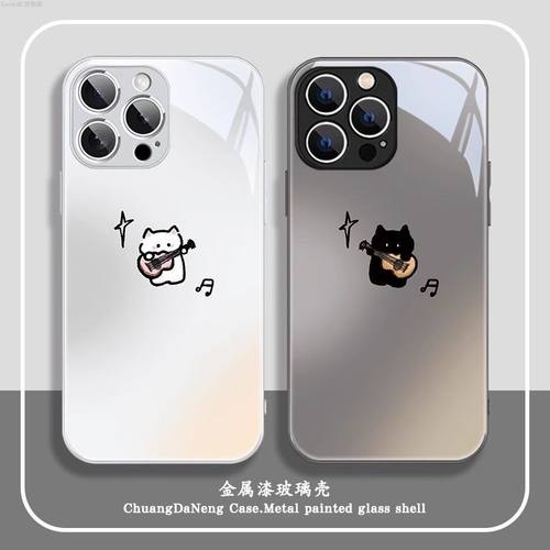 情侣黑白猫咪适用VIVO手机壳