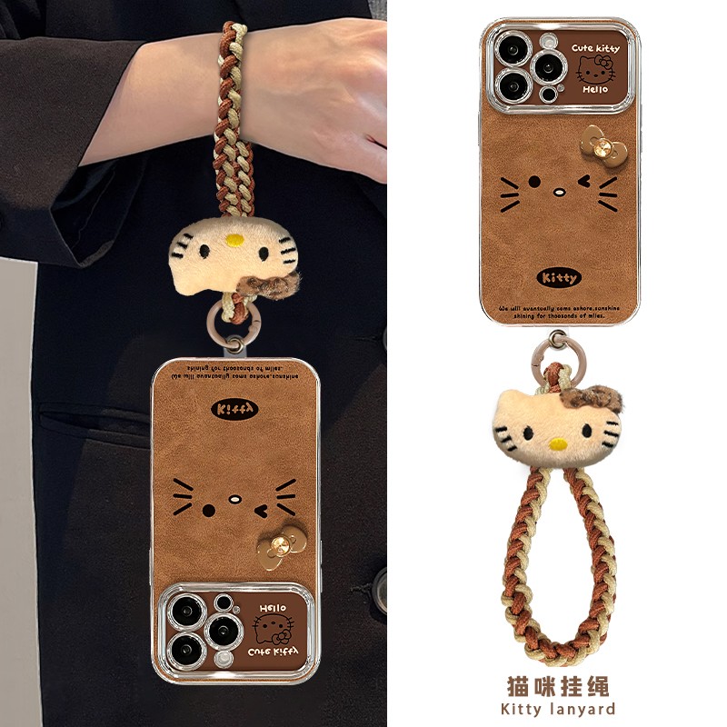 棕色KT猫适用红米小米手机壳