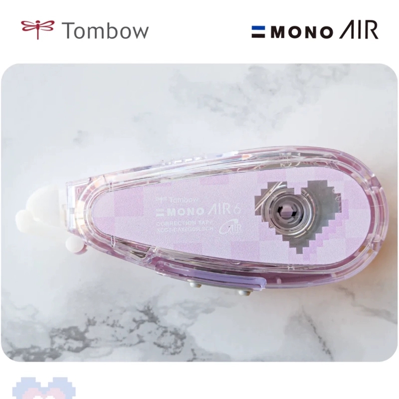 日本Tombow蜻蜓静音修正带Air款1+2心动套装黑科技网红涂改带学生用可换替芯静音大容量10米改正带 学生文具