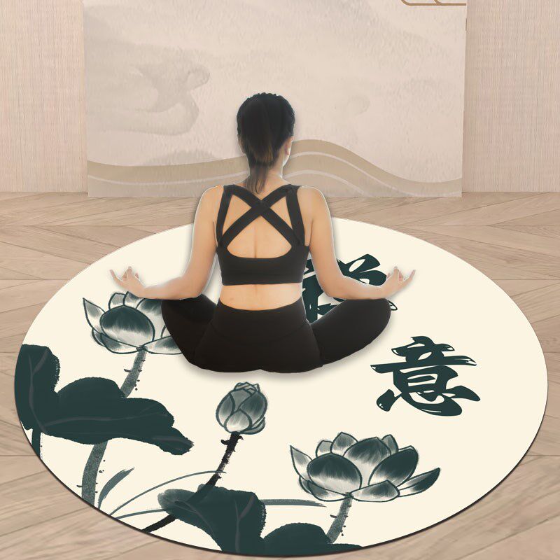 圆形家用冥想垫瑜伽垫橡胶防滑地垫家用打坐禅修平板支撑倒立垫子,运动/瑜伽/健身/球迷用品,冥想垫,淘宝优惠券,粉丝福利购,淘宝优惠卷