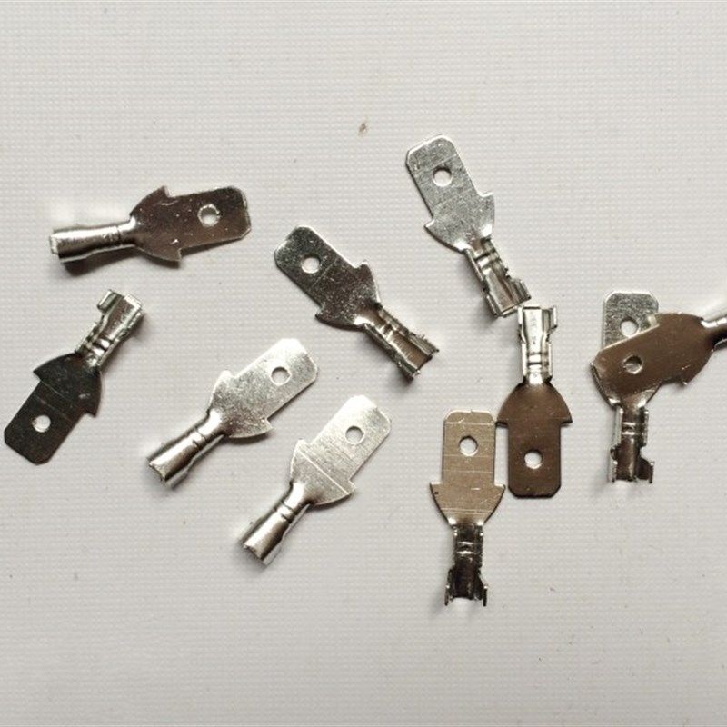 5000个4.8mm插片插簧0.4厚接线片公接头对插冷压端子全铜镀锡对接,电子/电工,接线端子,淘宝优惠券,粉丝福利购,淘宝优惠卷