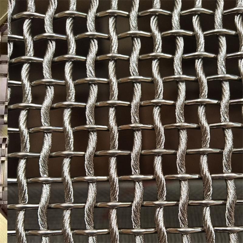 不锈钢金属装饰网帘垂帘挂帘304编织网幕墙隔断屏风吊顶现货钢丝1