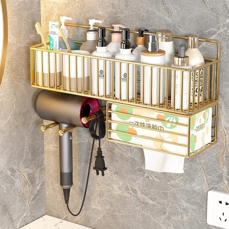 吹风机置物架免打孔卫生间壁挂电B吹风支架浴室洗漱台风筒收纳挂,家庭/个人清洁工具,吹风机置物架,淘宝优惠券,粉丝福利购,淘宝优惠卷