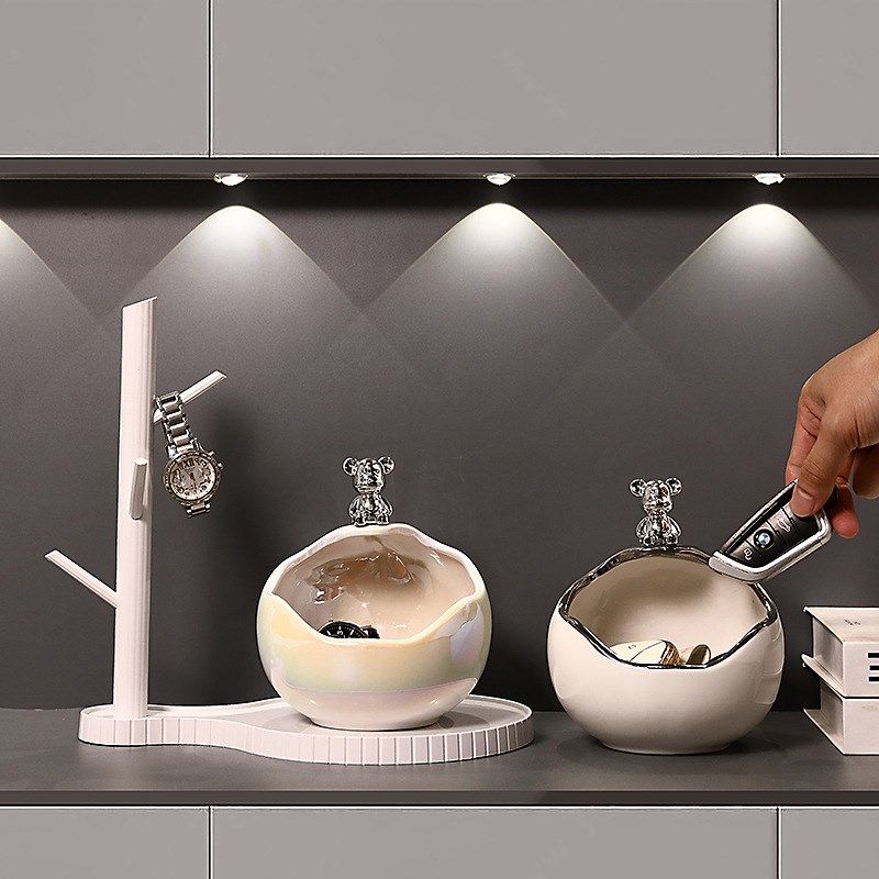 力熊入户玄关摆件钥匙收t纳进门门口鞋柜客厅装饰品乔迁新居礼品,家居饰品,流水摆件,淘宝优惠券,粉丝福利购,淘宝优惠卷