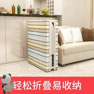 储藏厚实折叠单人j床儿童家用可收缩临时房铁床架孩子宽80cm硬板