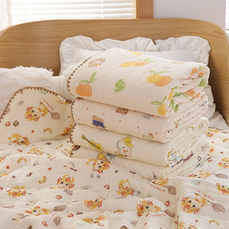 纯棉纱布婴儿盖毯新款新生儿宝宝卡通被子柔软亲肤儿童全棉毛巾被,婴童用品,被子/被芯,淘宝优惠券,粉丝福利购,淘宝优惠卷