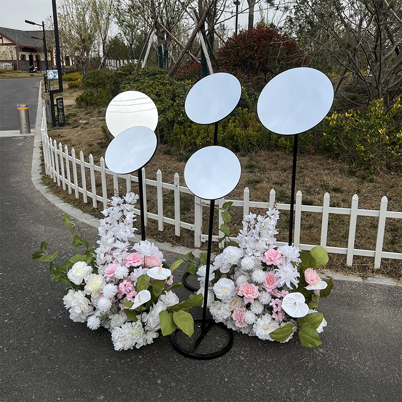 婚庆镜面路引甜甜圈铁艺幻境圆形现场摆J件模特拍照区布置道具婚,节庆用品/礼品,路引,淘宝优惠券,粉丝福利购,淘宝优惠卷