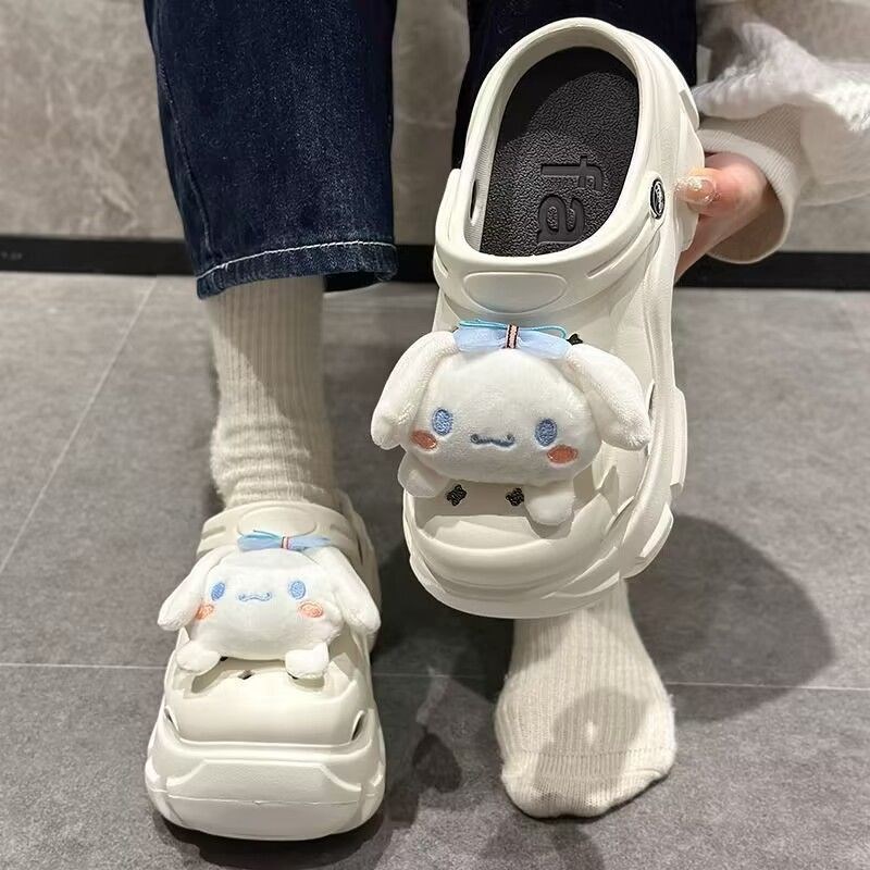 拖鞋女超厚底洞洞鞋女夏季外穿2023新款时尚网红增高防滑防臭凉