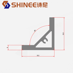 诗尼热卖工业铝型材5353角码直角铝合金外角码紧固件 加工定制