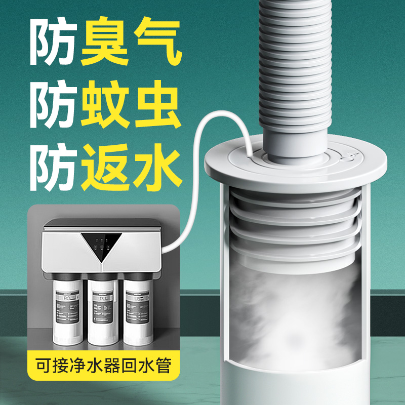 下水管道防臭密封圈硅胶塞厨房洗手盆洗衣机排水管堵口防返臭神器