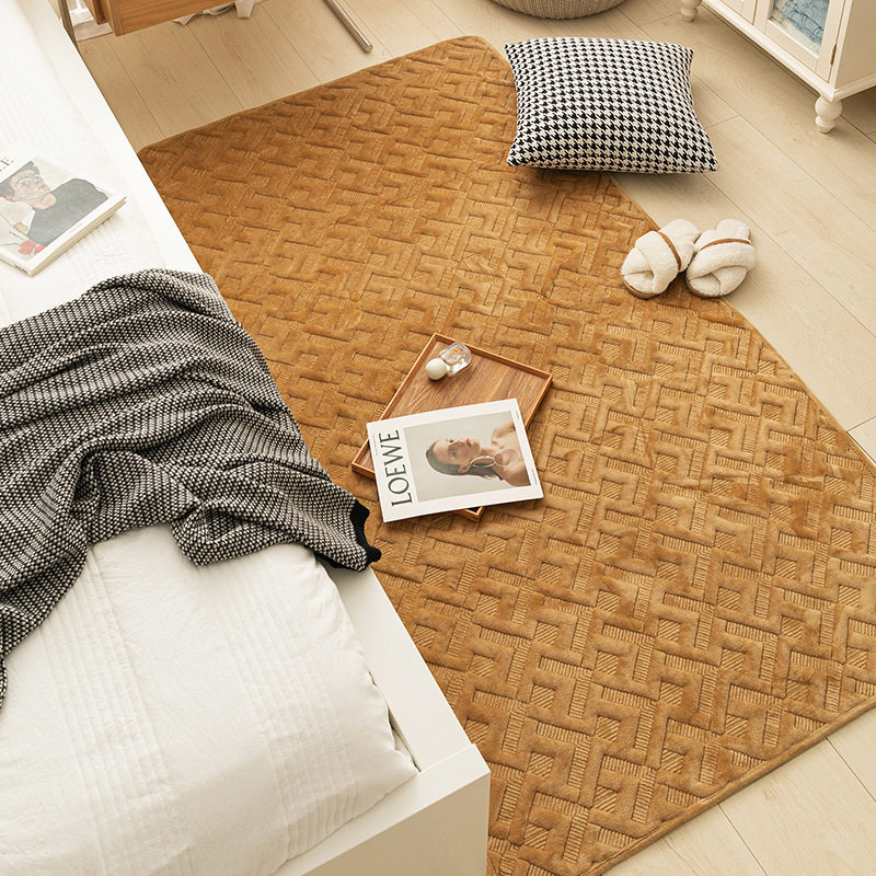 北欧简约床边地垫纯色飘窗垫小孩爬F行毯防滑榻榻米地毯露营垫子,居家布艺,床边毯,淘宝优惠券,粉丝福利购,淘宝优惠卷