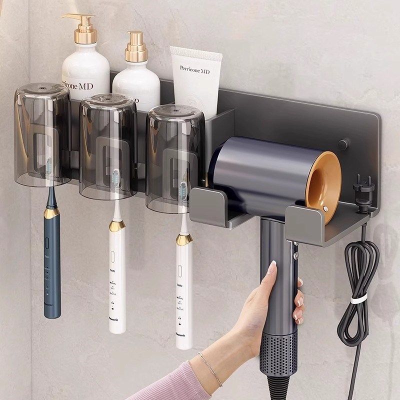 吹风机置物架免i打孔卫生间收纳电吹风挂架牙刷吹风筒支架浴室架,家庭/个人清洁工具,吹风机置物架,淘宝优惠券,粉丝福利购,淘宝优惠卷