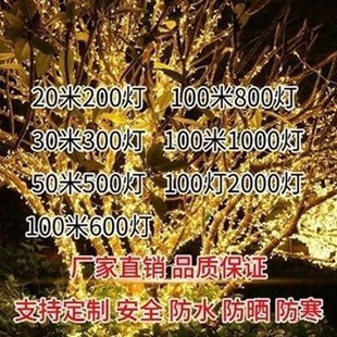 挂树上的装饰灯户外树上挂灯缠绕亮化灯I带室外彩灯新年春节挂在