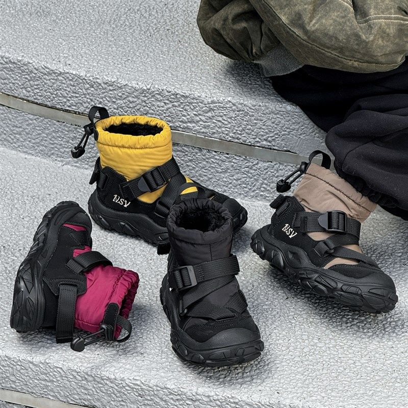 运动风防水儿童雪地靴加绒加厚男y童大棉鞋2024新款冬鞋女童雪地,童鞋/婴儿鞋/亲子鞋,雪地靴,淘宝优惠券,粉丝福利购,淘宝优惠卷