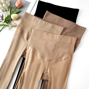 打底裤 秋冬一体水光袜高腰收腹光腿神器连裤 袜春秋薄绒肤色女大码