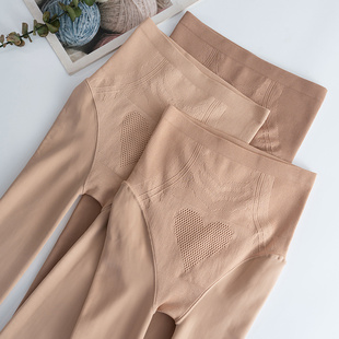 薄绒胖mm 袜裸感加绒秋季 水光袜肤色打底裤 高腰光腿神器女秋冬连裤