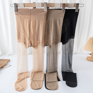 0d超薄丝袜女性感肉色灰色丝袜od超薄连裤袜隐形透明美腿袜胖女孩