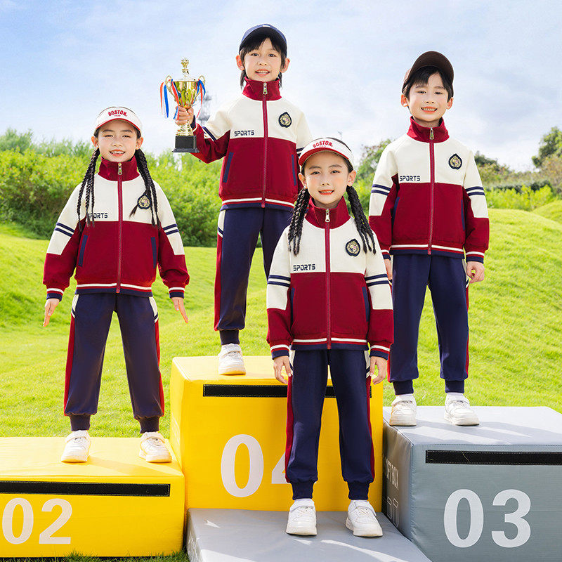 幼儿园园服春秋装儿童班服运动会一年级套装小学生校服秋季三件套图片