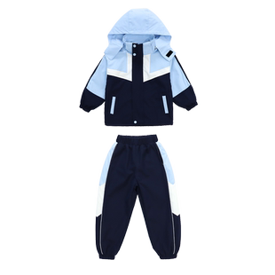 幼儿园园服冲锋衣三件套小学生校服春秋四件套儿童秋冬季班服套装