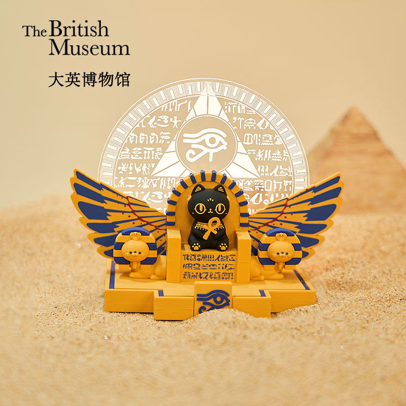 大英博物馆法老猫氛围灯手机支架