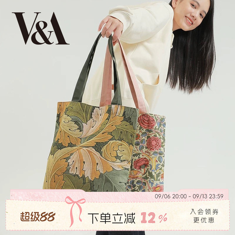 物兮物VA博物馆威廉莫里斯草莓小偷文创帆布包单肩包女款包包图片