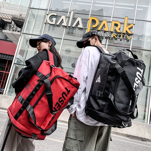 旅行双肩包男大容量行李袋短途装衣服蓝球训练背包美式运动健身包