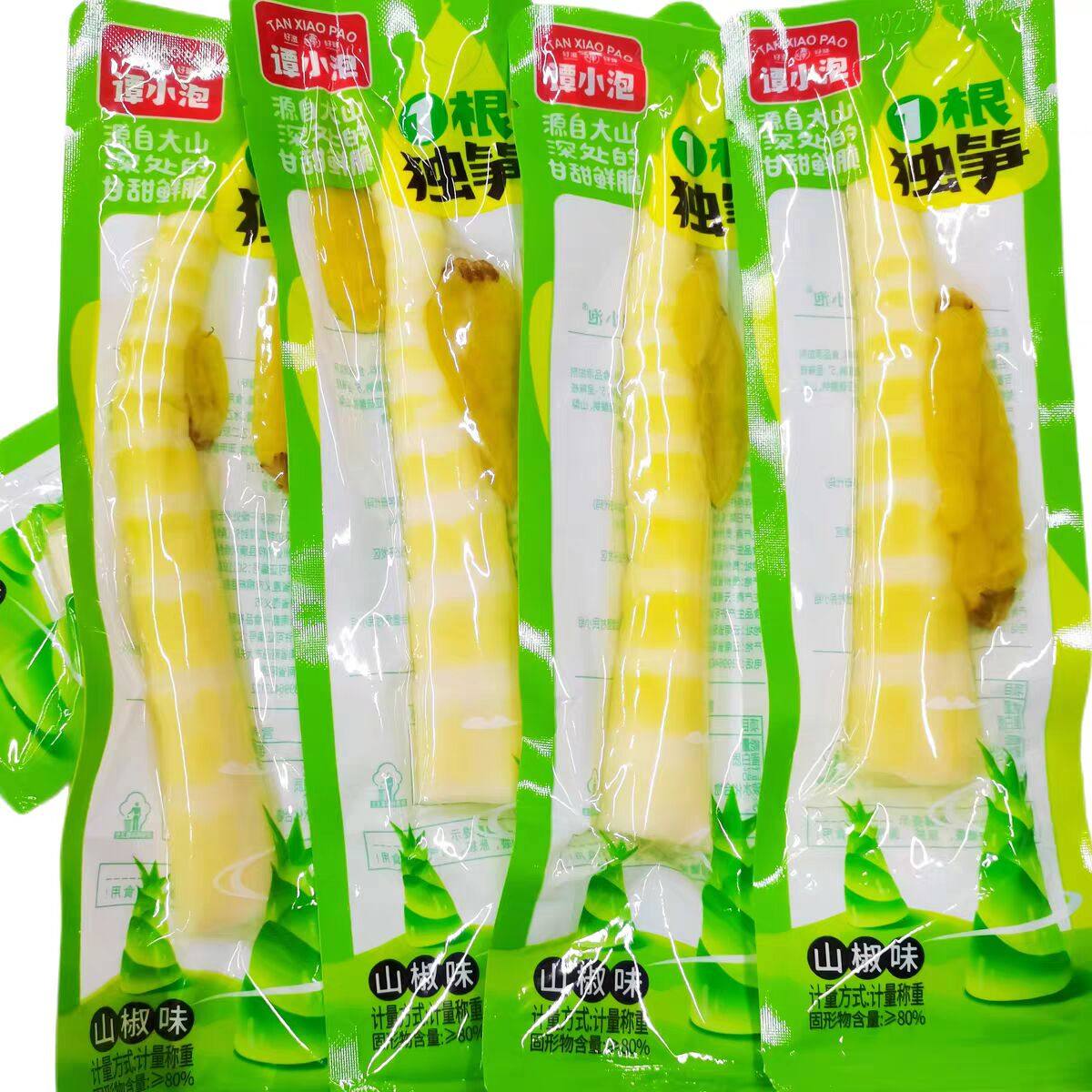 谭小泡1根独笋山椒味散装称重*500g独立小包装即食熟食休闲小零食