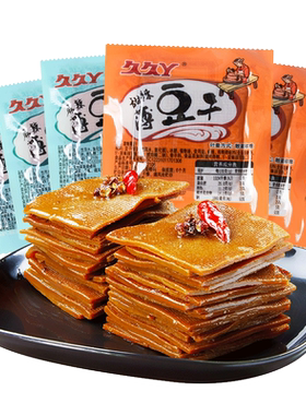 久久丫甜辣薄豆干500g休闲食品