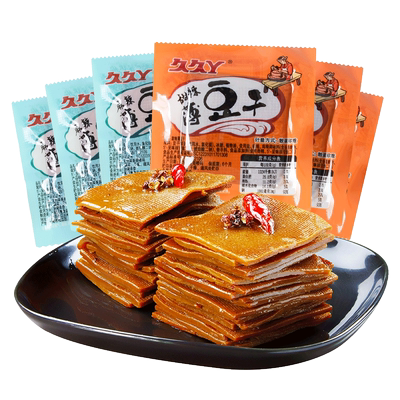 久久丫甜辣薄豆干500g休闲食品