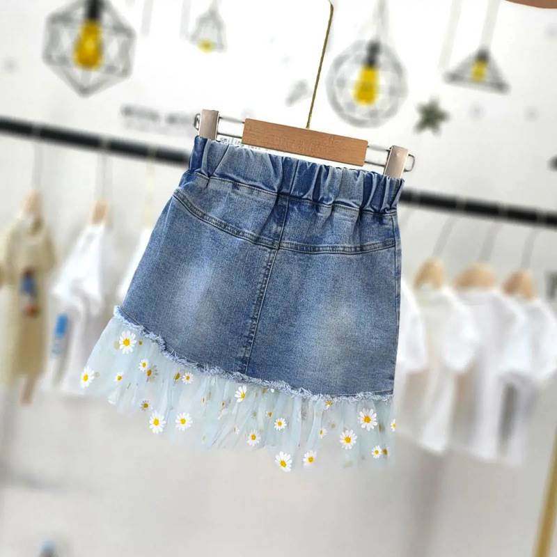 children cowboy skirt Summer wear 2022 new pattern children skirt Mosaic Gauze skirt summer girl cowboy Short skirtin the Women's clothing/Boutique , Skirts  category - from Buy2taobao.com to provide professional Taobao agent buy service