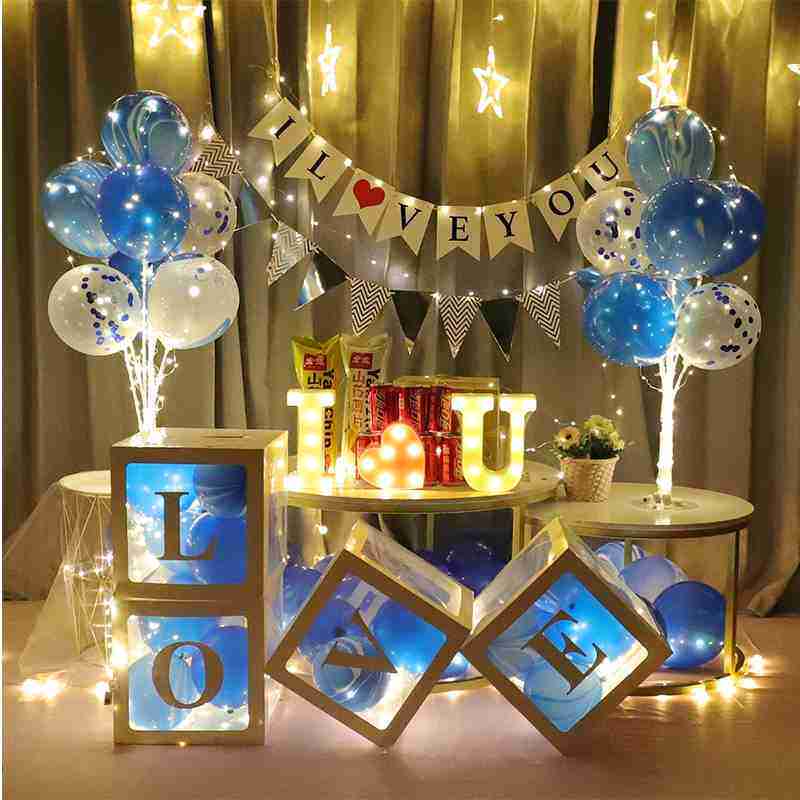 一周年浪漫布置纪念日装饰卧室装饰房间布置情侣恋爱告白表白神器