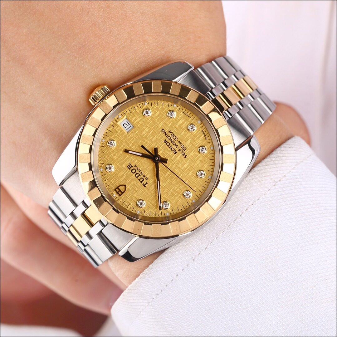 5新]帝舵经典系列18k黄金自动机械男表21013-0010