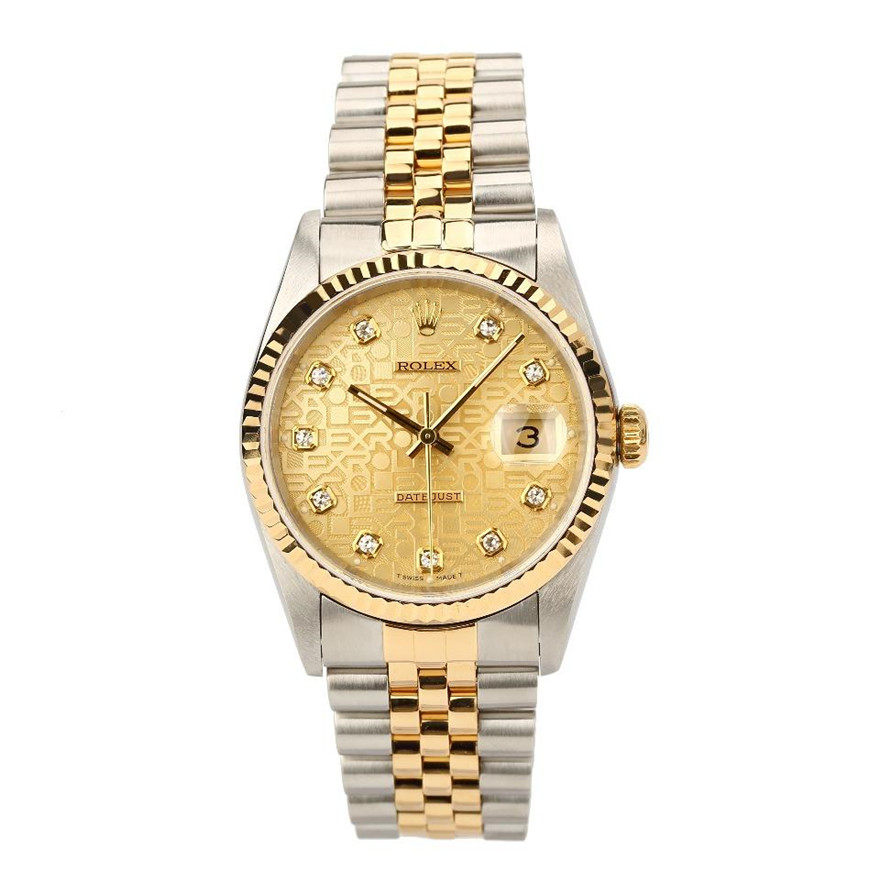 5新]劳力士日志型电脑面钻石自动机械男士手表16233