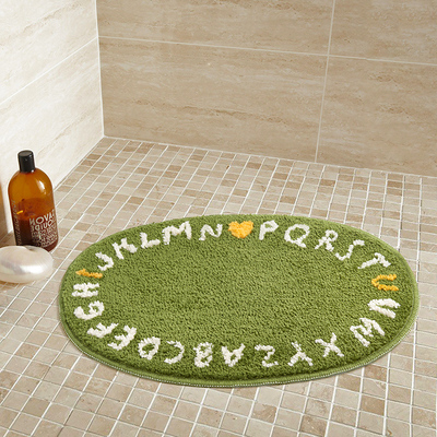 暖藻 浴室吸水地垫简约化妆室进门脚垫tufting防滑毛绒垫毯门垫
