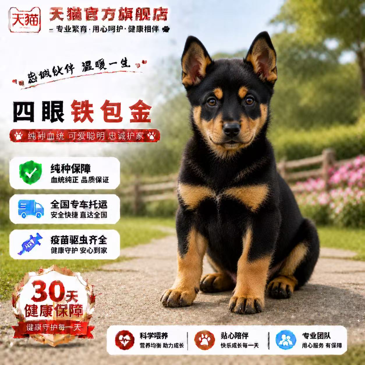 护院小狗赶山犬看门狗狗活泼家养