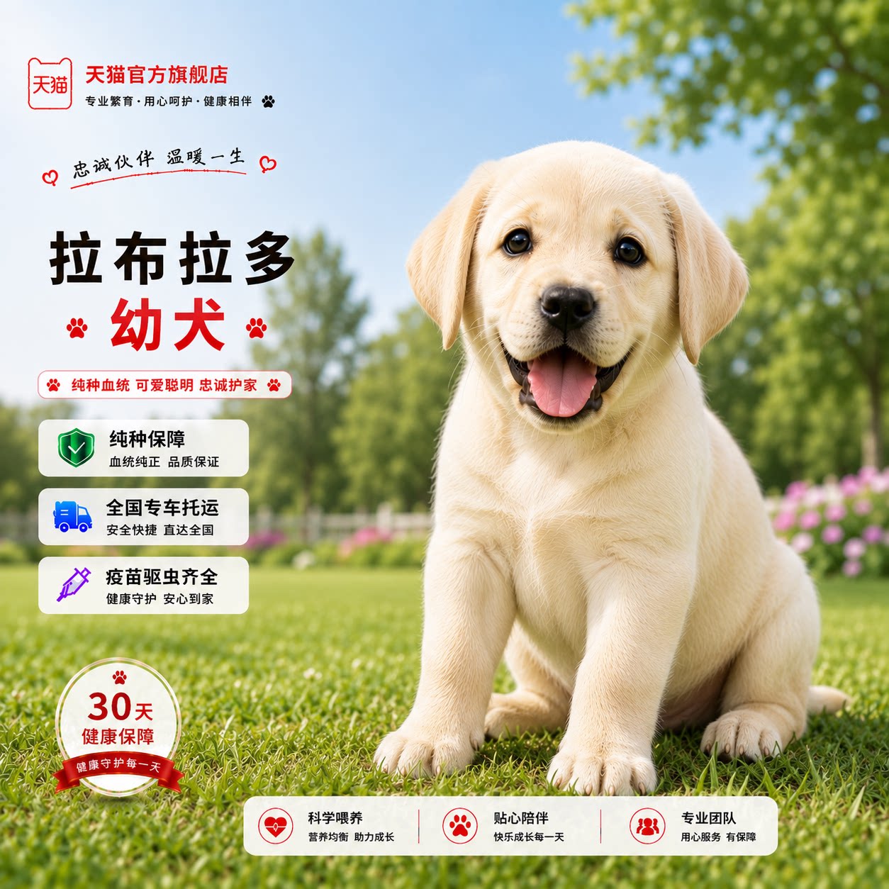 白色真狗温顺奶黄色警犬家庭忠诚图片