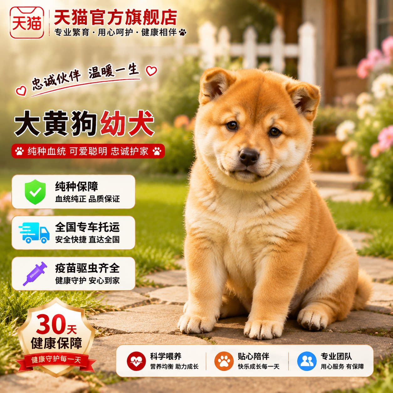 短毛中华田园犬看家狗巡山犬农村