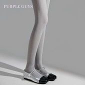 防勾丝不掉档灰色提花连裤 purpleguys天鹅绒打底裤 袜女春秋薄款 袜