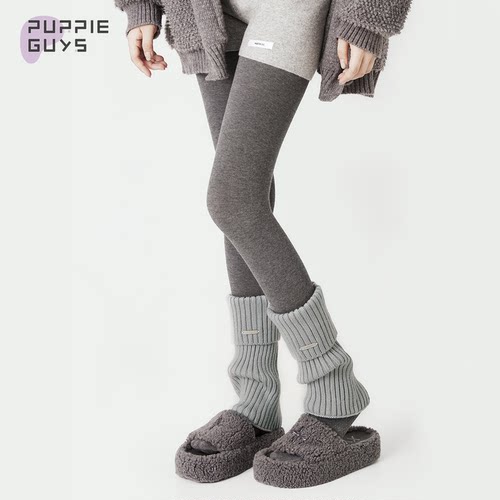 金属标堆堆保暖小腿袜套