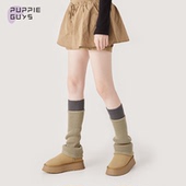 purpleguys羊毛袜套女秋冬款 针织jk拼接撞色y2k辣妹风堆堆小腿套