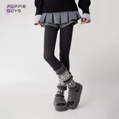 费尔岛复古保暖堆堆袜套