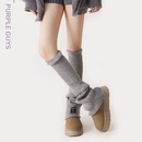 purpleguys灰色标签袜套女秋冬款针织加厚保暖辣妹长筒堆堆小腿套