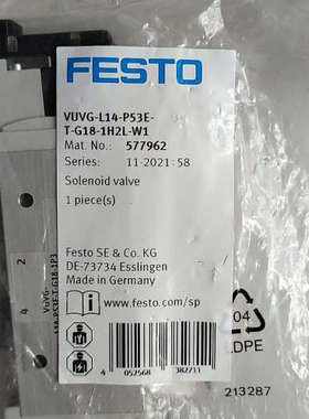 FESTO电磁阀 费斯托 577962  VUVG-L14-议价