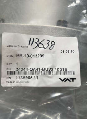 VAT 24344真空角阀议价